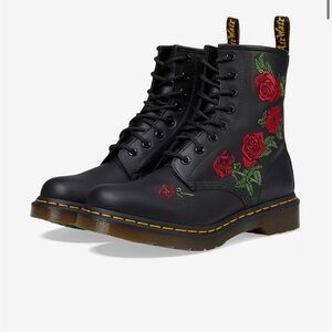 Dr. Martens 1460 Vonda Floral Leather Lace Up Boots, US Women’s Size 7